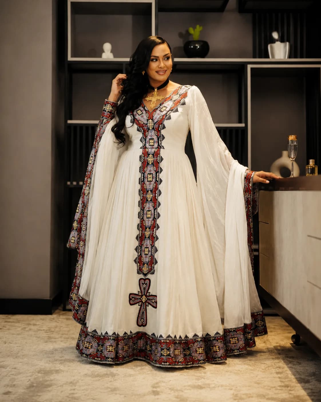 Traditional Habesha Dress â T'lfi (áĽáá)
